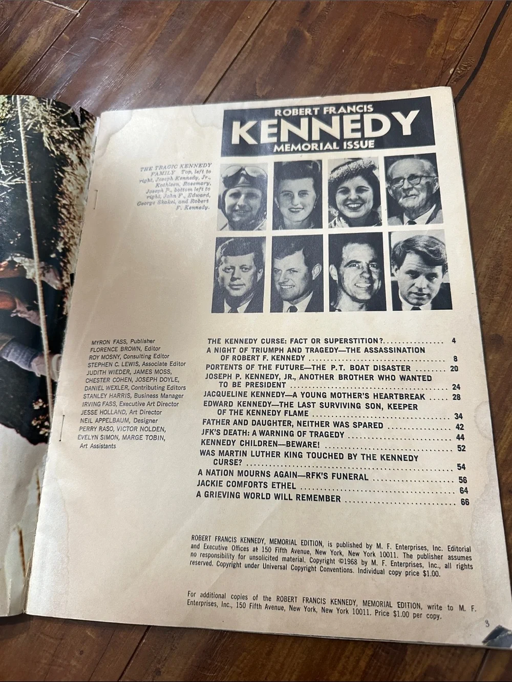 1968 Robert Francis Kennedy Memorial Issue Collector Magazine RFK JFK